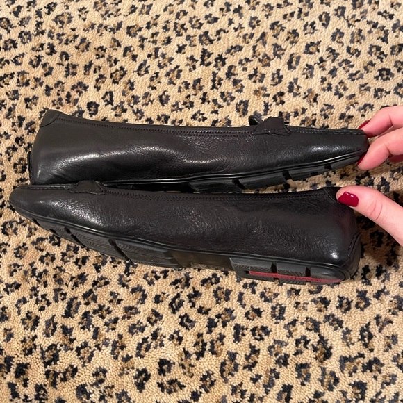 Prada Sport Linea Rossa Vintage Loafer Ballet Flat with metal bar Size 37.5 - Picture 5 of 8